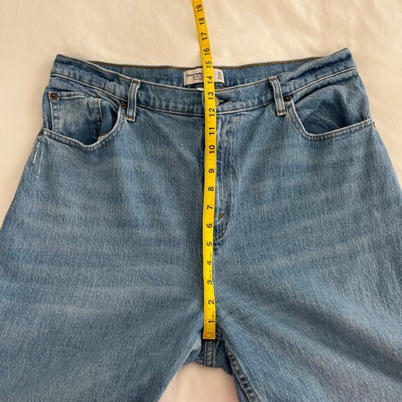 Abercrombie & Fitch ‘90s Straight Ultra High Rise Denim Jeans 16 Long Curve Love - Picture 7 of 11